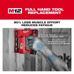 Milwaukee M12 12-Volt Lithium-Ion Cordless 3/8 in. Crown Stapler (Tool-Only)
