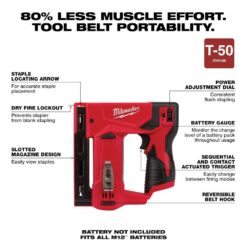 Milwaukee M12 12-Volt Lithium-Ion Cordless 3/8 in. Crown Stapler (Tool-Only)