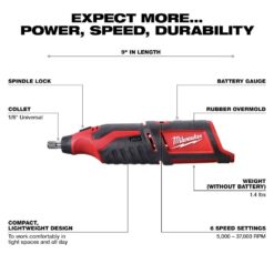 Milwaukee M12 12V Lithium-Ion Cordless Rotary Tool (Tool-Only)