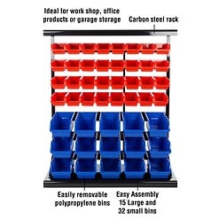 Stalwart 47-Compartment Small Parts Organizer Rack