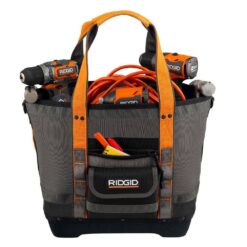 RIDGID 14 in. 5 Pocket Professional Grade Open Tool Tote