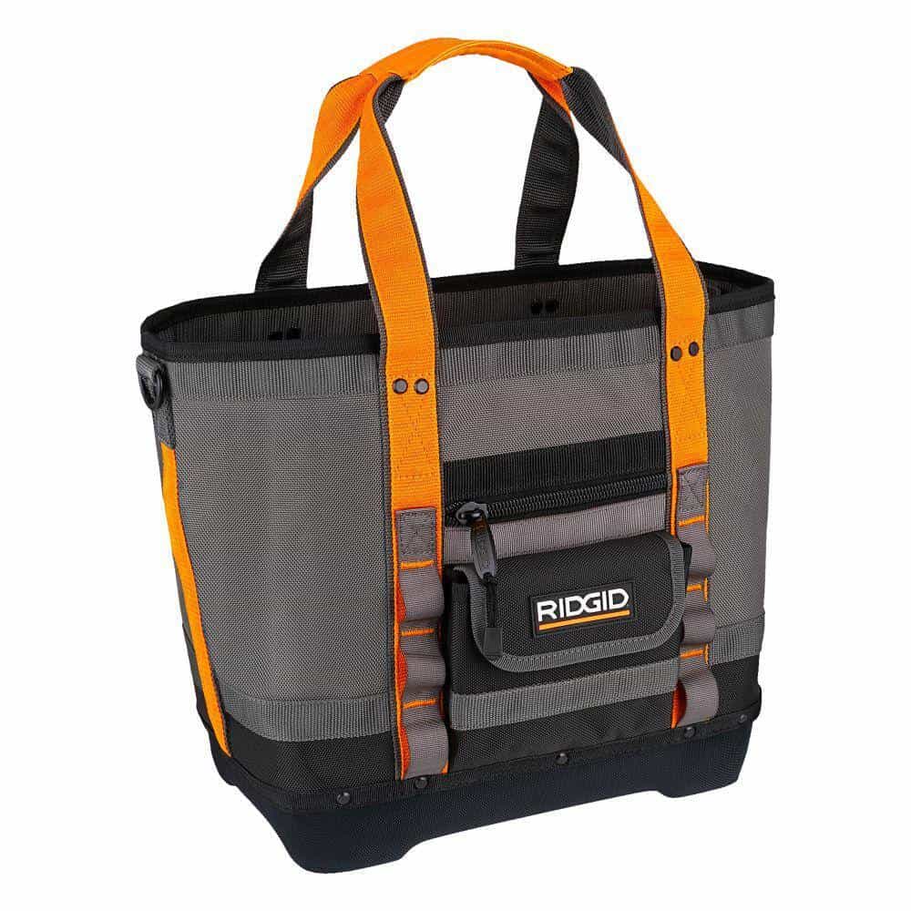 RIDGID 14 in. 5 Pocket Professional Grade Open Tool Tote
