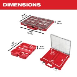 Milwaukee PACKOUT 11-Compartment Low-Profile Impact Resistant Portable Small Parts Organizer