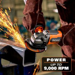 RIDGID 18V Brushless Cordless 4-1/2 in. Paddle Switch Angle Grinder (Tool Only)