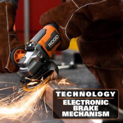 RIDGID 18V Brushless Cordless 4-1/2 in. Paddle Switch Angle Grinder (Tool Only)