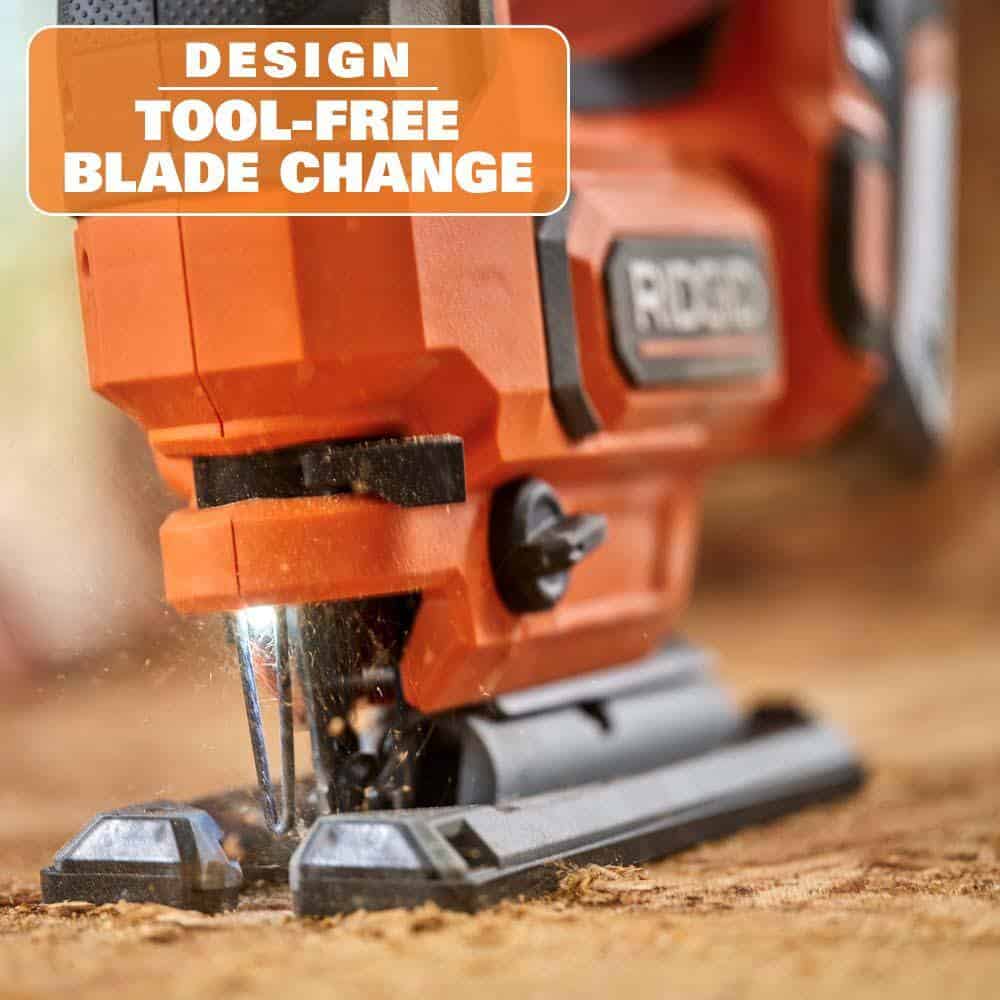 RIDGID R86345KSB 18V Cordless Jig Saw Kit with 2.0 Ah Lithium-Ion Battery and Charger