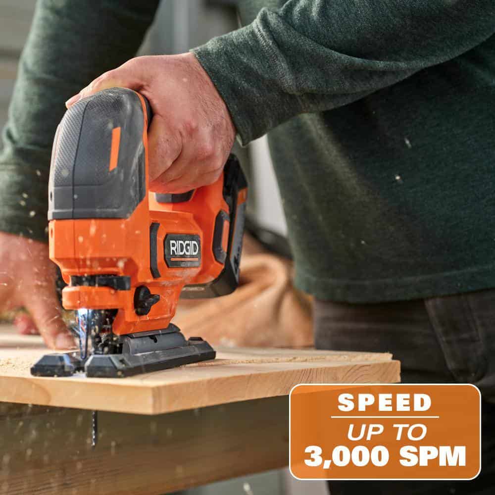 RIDGID R86345KSB 18V Cordless Jig Saw Kit with 2.0 Ah Lithium-Ion Battery and Charger
