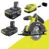 RYOBI ONE+ 18V Lithium-Ion Kit with 2.0 Ah and 4.0 Ah Batteries, Charger, and Free ONE+ 18V Cordless 5-1/2 in. Circular Saw