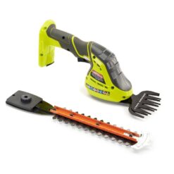 RYOBI ONE+ 18V Cordless Grass Shear and Shrubber Trimmer with Caddy and 2.0 Ah Battery and Charger
