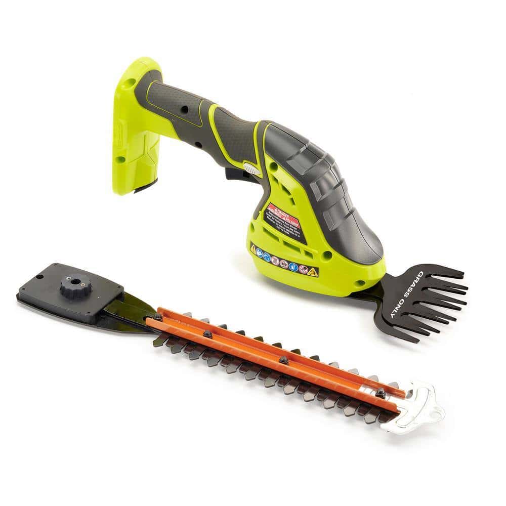 RYOBI ONE+ 18V Cordless Grass Shear and Shrubber Trimmer with Caddy and 2.0 Ah Battery and Charger