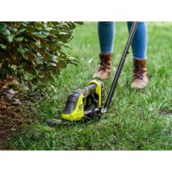 RYOBI ONE+ 18V Cordless Grass Shear and Shrubber Trimmer with Caddy and 2.0 Ah Battery and Charger