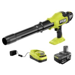 RYOBI ONE+ HP 18V Brushless Cordless 220 CFM 140 MPH Compact Blower with 4.0 Ah Battery & Charger