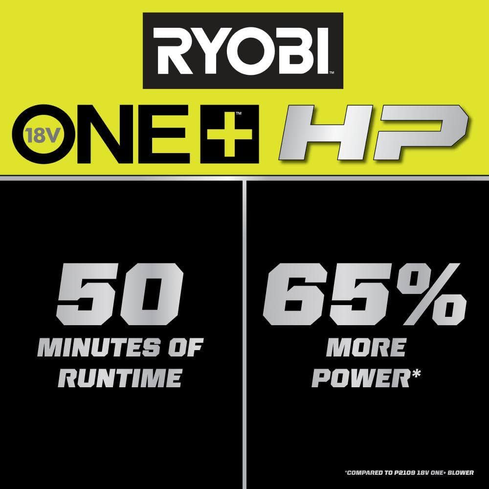 RYOBI ONE+ HP 18V Brushless Cordless 220 CFM 140 MPH Compact Blower with 4.0 Ah Battery & Charger