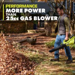 RYOBI 40V 120 MPH 550 CFM Cordless Battery Blower With 4.0 Ah Battery and Charger