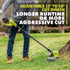 RYOBI ONE+ 18V 13 in. Cordless Battery String Trimmer/Edger with 4.0 Ah Battery and Charger