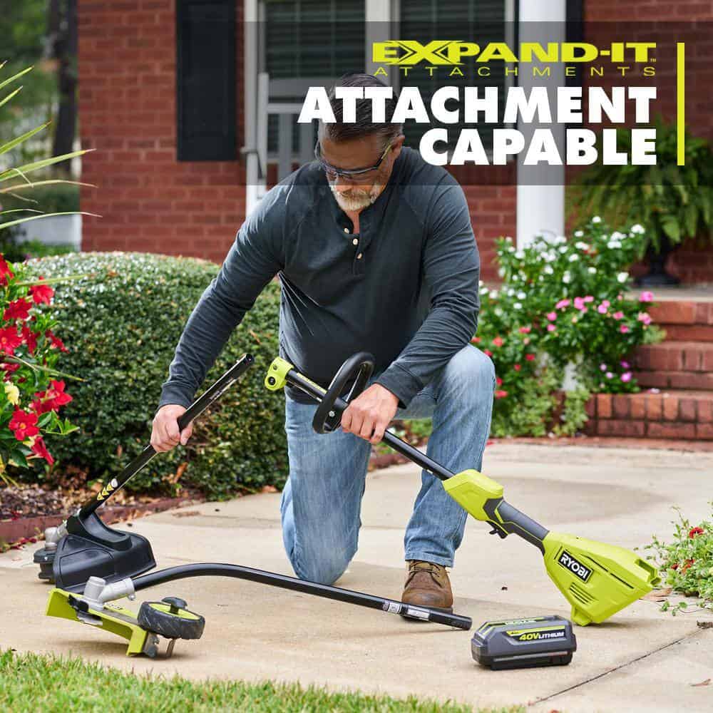 RYOBI 40V Expand-It Cordless Battery Attachment Capable Powerhead Kit