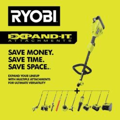 RYOBI RY40ST01K 40V 15 in. Expand-It Cordless Battery Attachment Capable String Trimmer with 4.0 Ah Battery and Charger