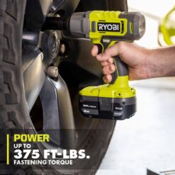 RYOBI ONE+ 18V Cordless 1/2 in. Impact Wrench Kit with 4.0 Ah Battery and Charger