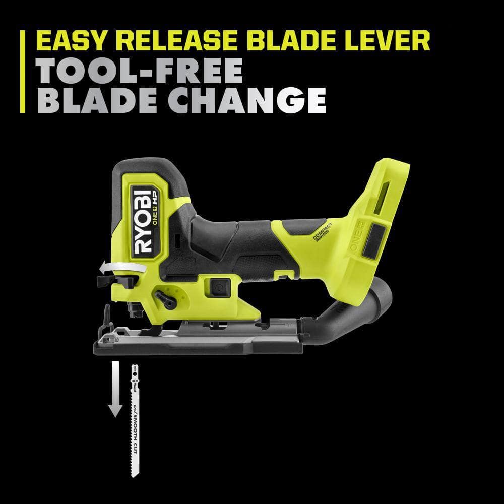 RYOBI ONE+ HP 18V Brushless Cordless Compact Barrel Grip Jig Saw (Tool Only)