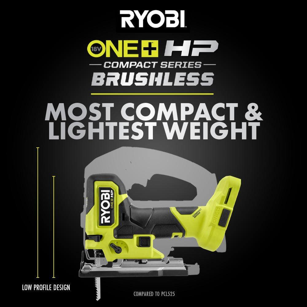 RYOBI ONE+ HP 18V Brushless Cordless Compact Barrel Grip Jig Saw (Tool Only)