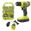 RYOBI ONE+ 18V Cordless 3/8 in. Drill/Driver Kit with 1.5 Ah Battery, Charger, and Drill and Impact Drive Kit (40-Piece)