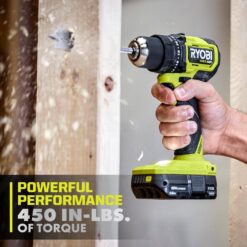 RYOBI ONE+ HP 18V Brushless Cordless Compact 1/2in. Drill/Driver Kit with (2) 1.5 Ah Batteries and Charger