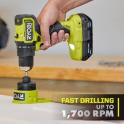 RYOBI ONE+ HP 18V Brushless Cordless Compact 1/2in. Drill/Driver Kit with (2) 1.5 Ah Batteries and Charger