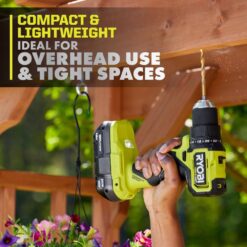 RYOBI ONE+ HP 18V Brushless Cordless Compact 1/2in. Drill/Driver Kit with (2) 1.5 Ah Batteries and Charger