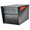 Mail Boss Post Mount Black Metal Large Lockable Mailbox