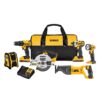 DEWALT 6-Tool 20-Volt Max Power Tool Combo Kit with Soft Case (2-Batteries and charger Included)