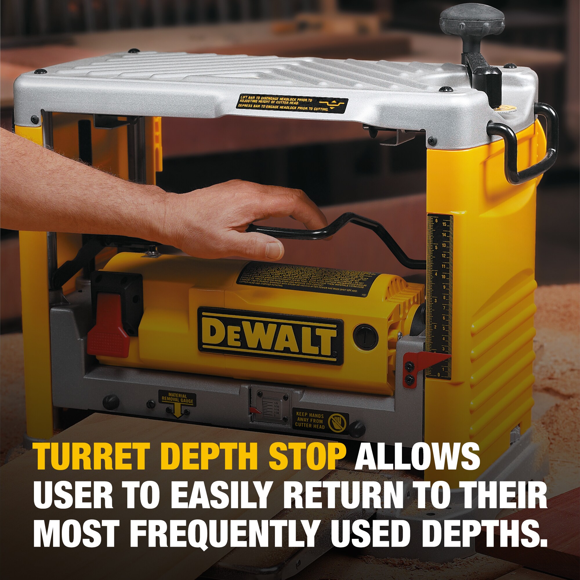 DEWALT 12.5-in W 15-Amp Benchtop Planer - Image 7