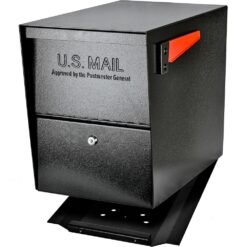 Mail Boss Post Mount Black Metal Extra Large Lockable Mailbox