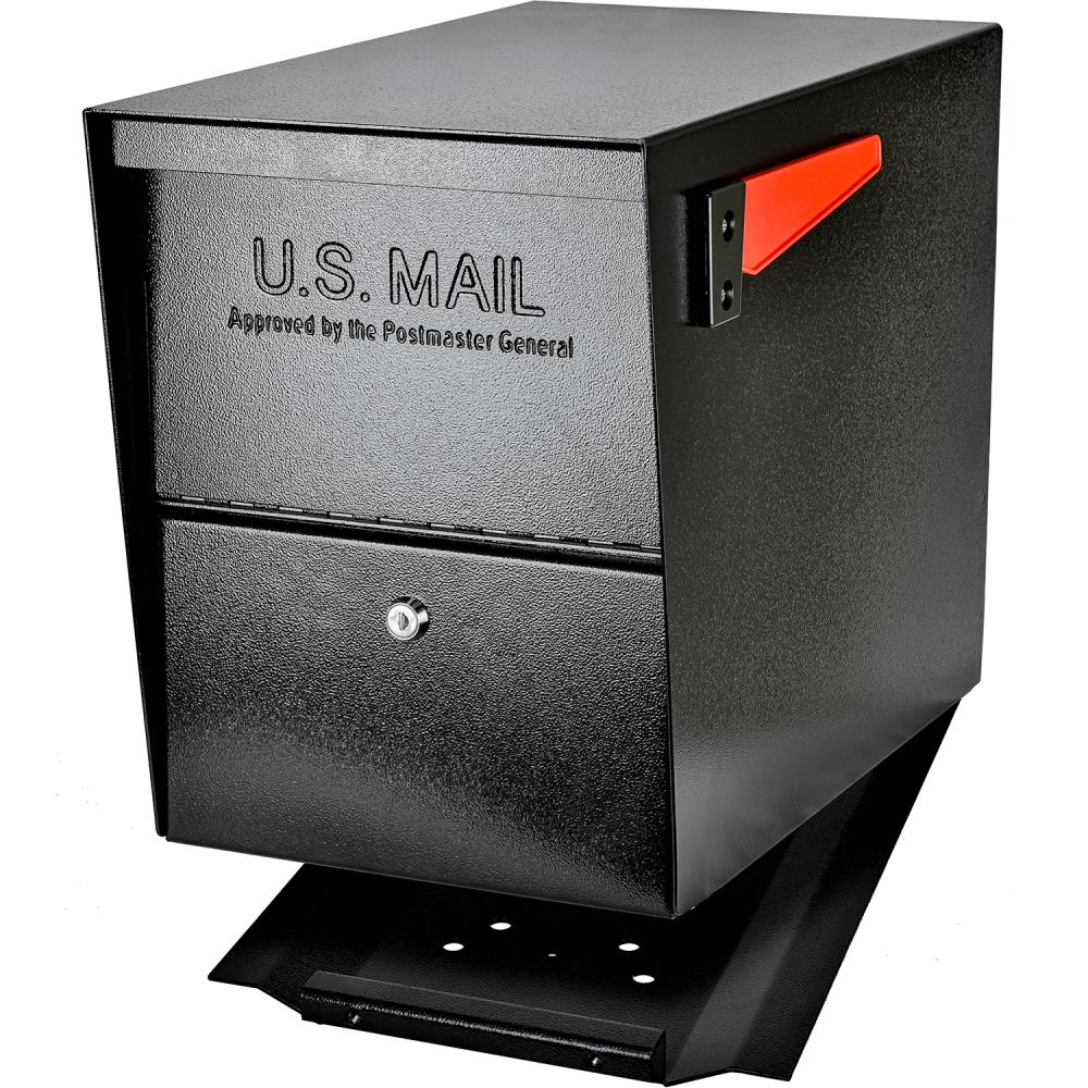 Mail Boss Post Mount Black Metal Extra Large Lockable Mailbox