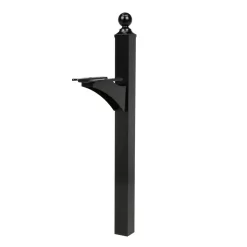 Architectural Mailboxes Black Aluminum 4 x 4 Mount Mailbox Post