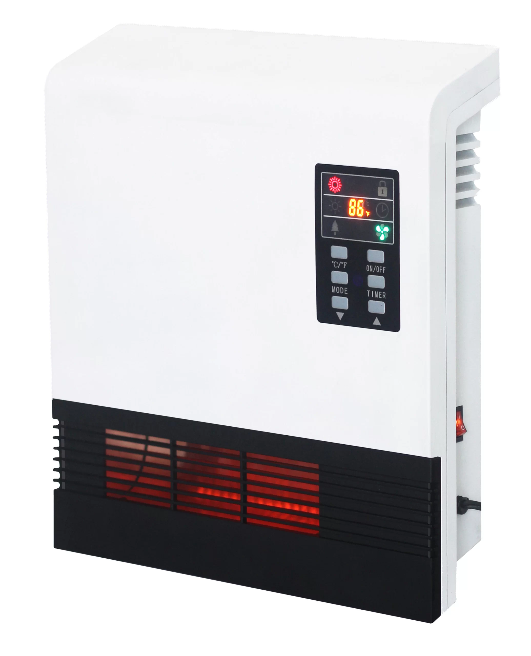 Comfort Glow Up to 1500-Watt Infrared Quartz Wall Mount Indoor Electric Space Heater with Thermostat and Remote Included