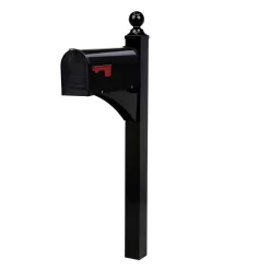 Architectural Mailboxes Black Aluminum 4 x 4 Mount Mailbox Post