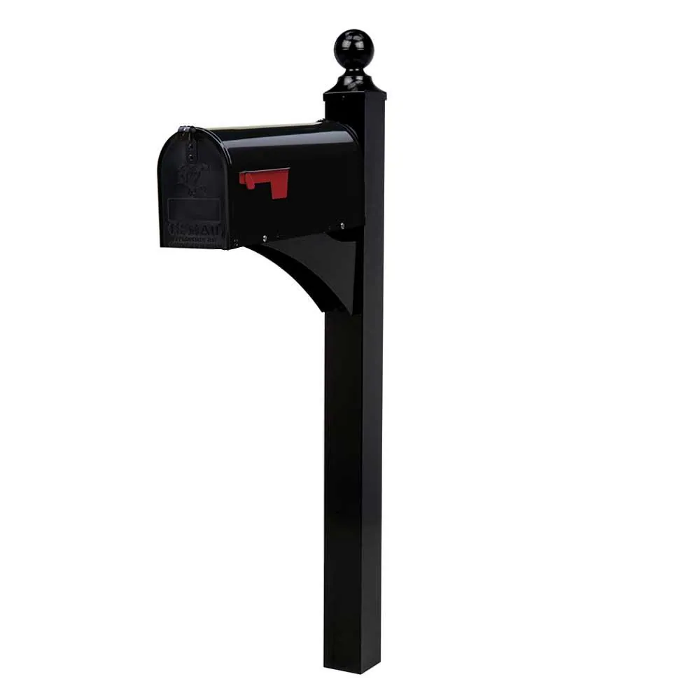 Architectural Mailboxes Black Aluminum 4 x 4 Mount Mailbox Post