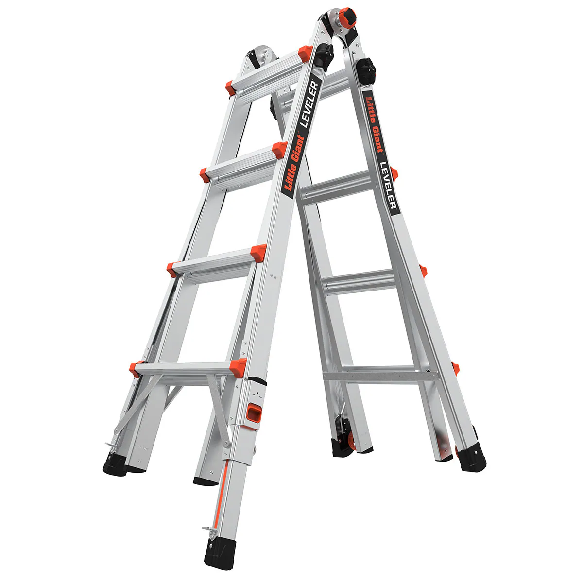 Little Giant Ladders Leveler M17 with Leg Levelers 18-ft Reach Type 1aa- 375-lb Load Capacity Telescoping Multi-Position Ladder