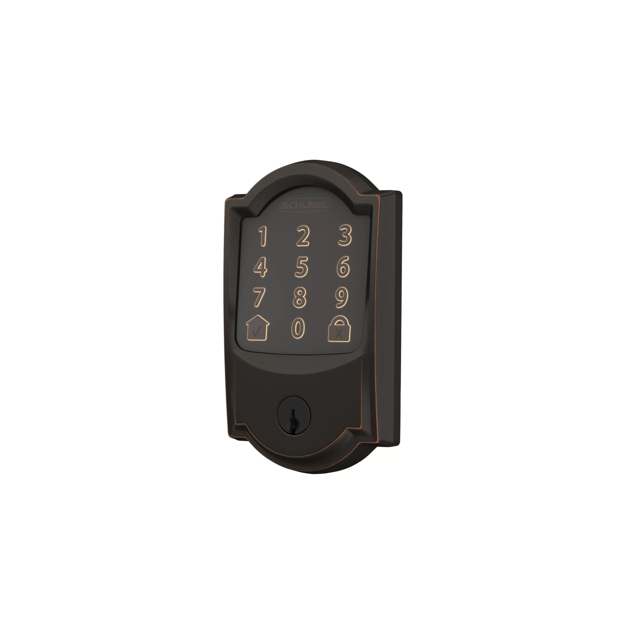Schlage Encode Camelot Aged Bronze Smart Lock Electronic Deadbolt with Wifi Touchscreen Keypad