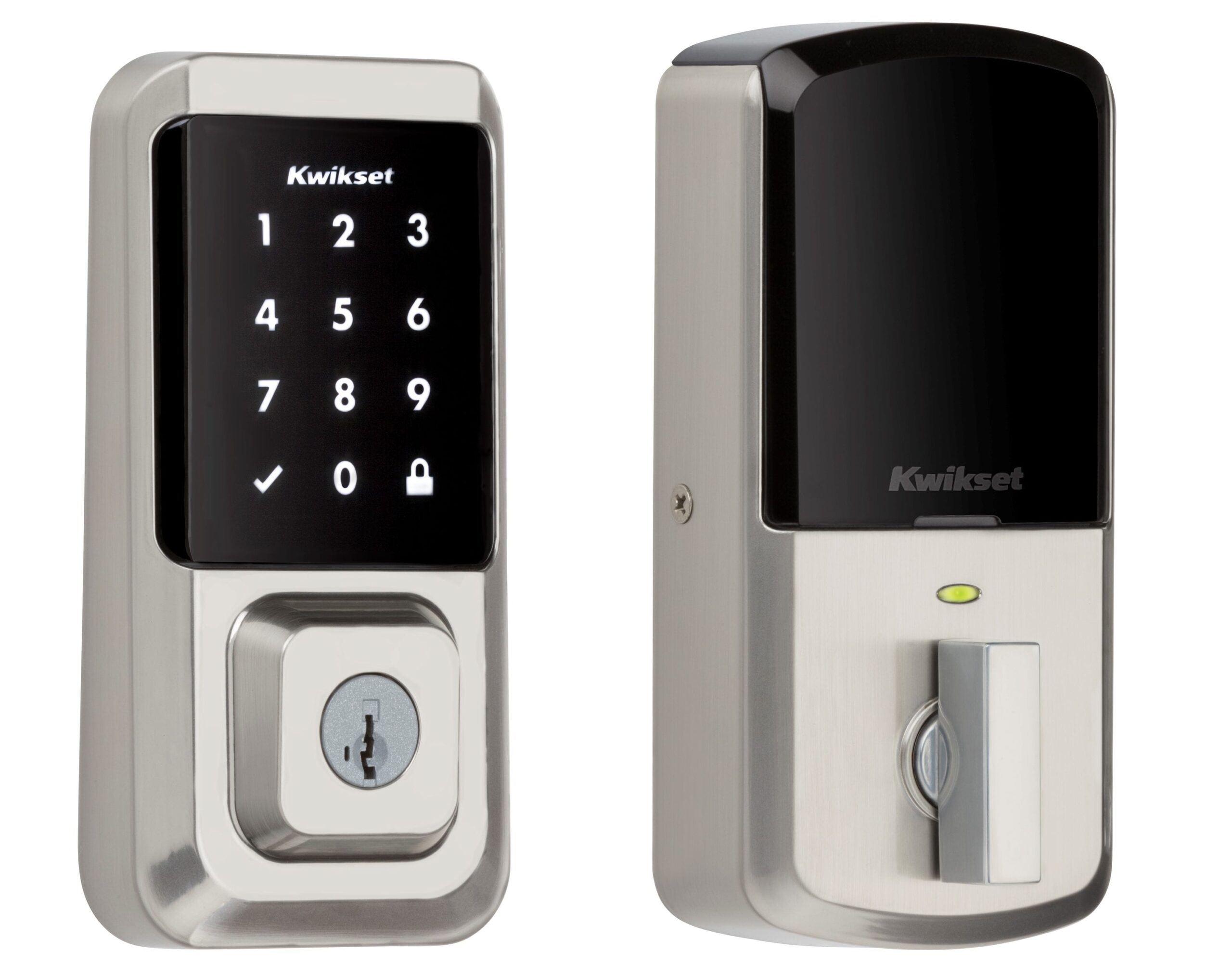 Kwikset Halo Keyless Entry Satin Nickel Smart Lock Electronic Deadbolt with Wifi Smartkey Touchscreen