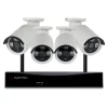 Crystal Vision 8CH 4-camera 1080P wireless security system Outdoor 4-Camera Plug-in Bullet 2Tb Hard Drive Security Camera System