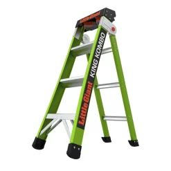 Little Giant Ladders King Kombo 2 10.3-ft Reach Type 1aa- 375-lb Load Capacity Multi-Position Ladder