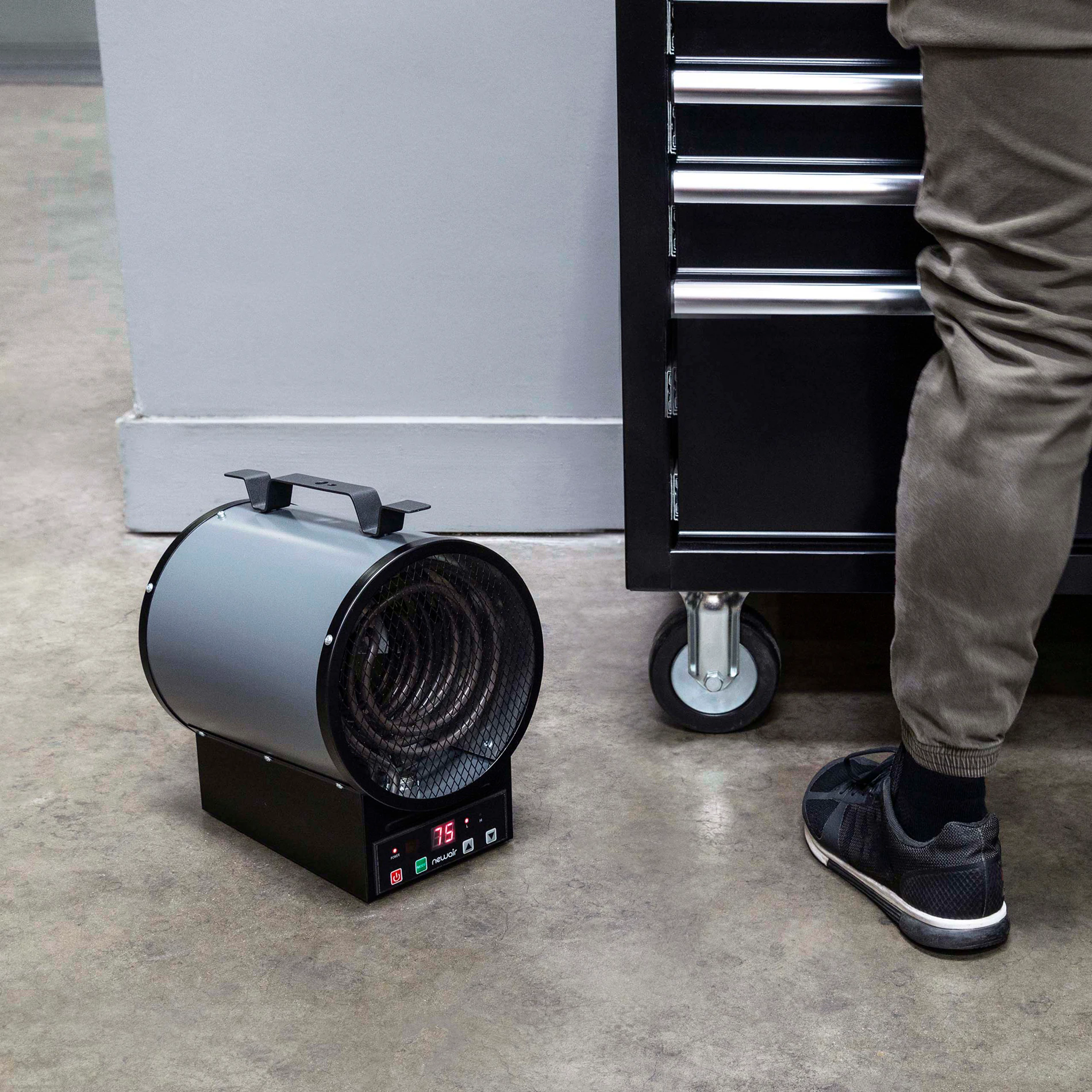 NewAir Up to 4800-Watt Infrared Portable Electric Garage Heater with Thermostat
