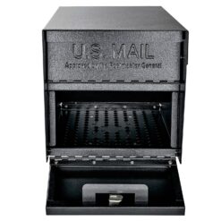 Mail Boss Post Mount Black Metal Extra Large Lockable Mailbox