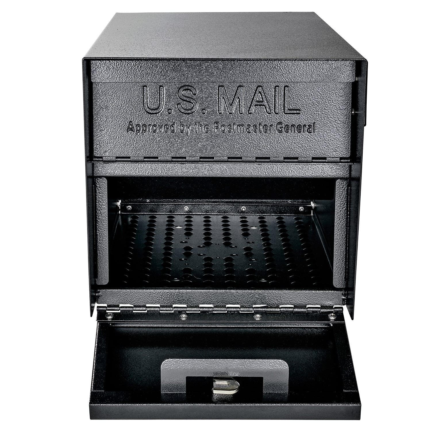 Mail Boss Post Mount Black Metal Extra Large Lockable Mailbox