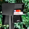 Mail Boss Post Mount Black Metal Extra Large Lockable Mailbox