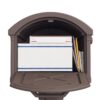 Architectural Mailboxes Post Mount Brown Plastic Extra Large Mailbox with Post
