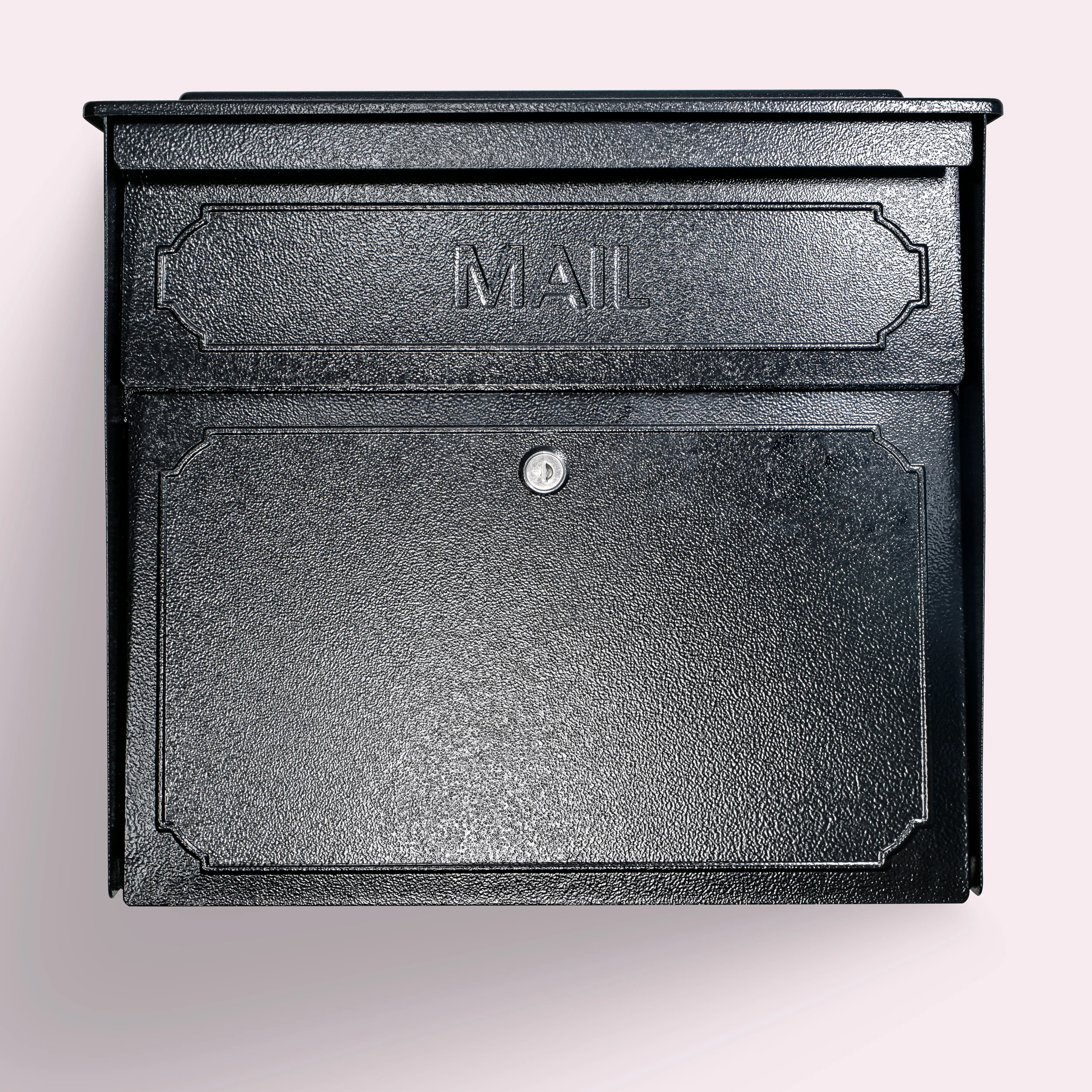 Mail Boss Wall Mount Black Metal Large Lockable Mailbox