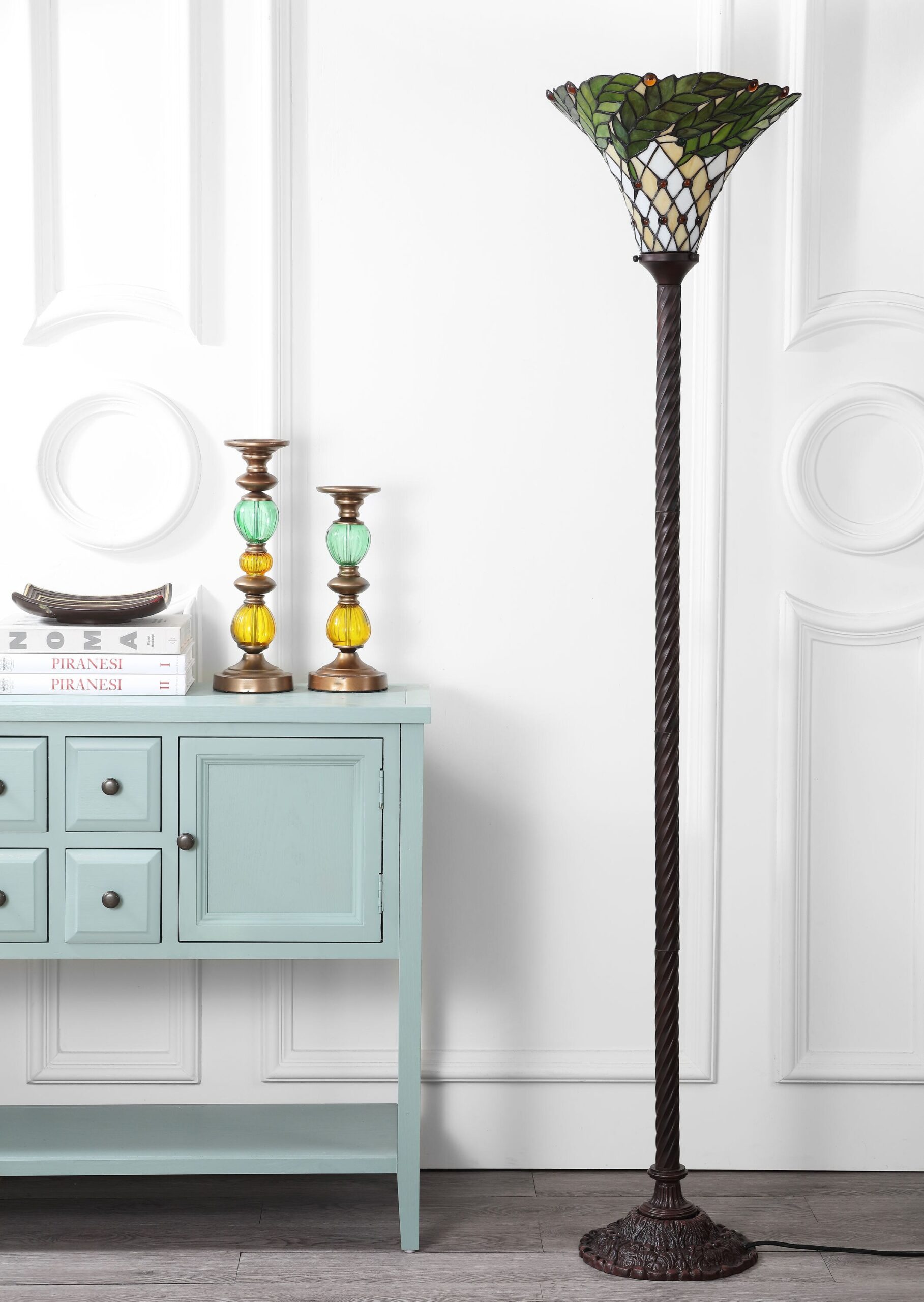 JONATHAN Y 71-in Bronze Torchiere Floor Lamp