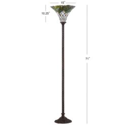 JONATHAN Y 71-in Bronze Torchiere Floor Lamp